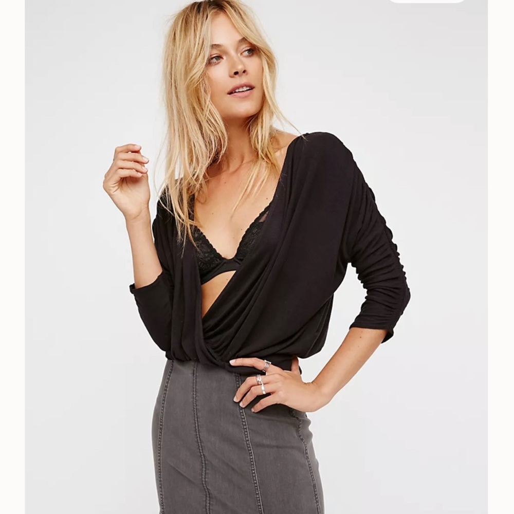 Free People Modern Femme Denim Mini Gray